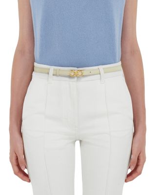 Gancini Fixed Leather Belt