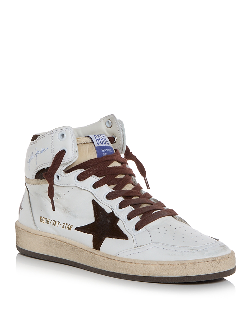 Golden Goose Unisex Sky Star High Top Sneakers In White