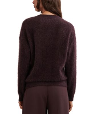 Mel Brushed Cashmere Cardigan Sweater 