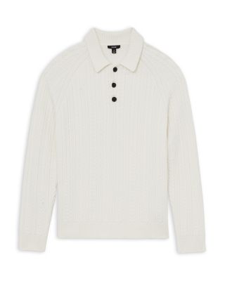 Half Button Cable Jumper Sweater