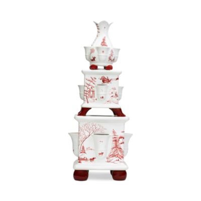 Country Estate Winter Frolic Tulipiere Tower
