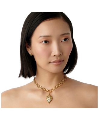 18K Yellow Gold FJ Tanzanite, Tsavorite, &amp; Diamond Night Owl Locket Pendant