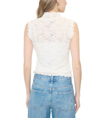 Women's Stella Sleeveless Stretch Lace Turtleneck