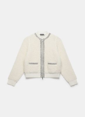 Women's Boucle Bomber Jacket