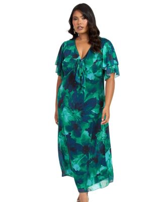 Flutter Sleeve Midi Dress