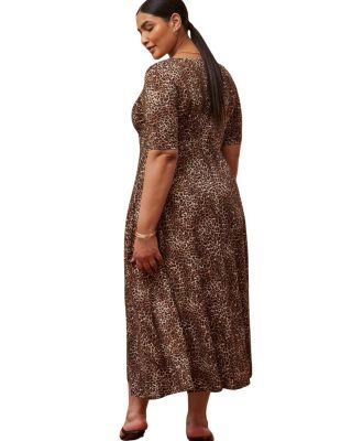 Leopard Print Wrap Dress