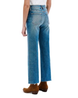 Grace High Rise Cropped Wide Jeans in Bluebird