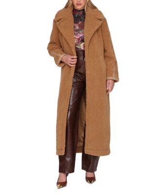 Embellished Belted Oversized Coat