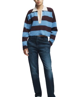 Samira Striped Knit Polo