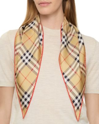 Check Silk Scarf