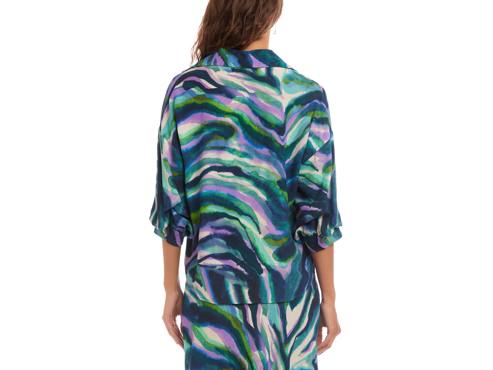 Lantern Sleeve Button-Front Top — Image 4