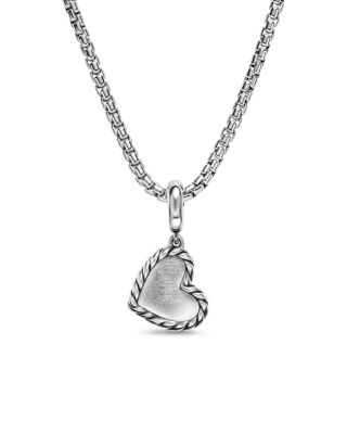 DY Elements&reg; Heart Pendant in Sterling Silver with Diamonds, 12.7mm
