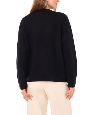 Flower Motif Crewneck Sweater