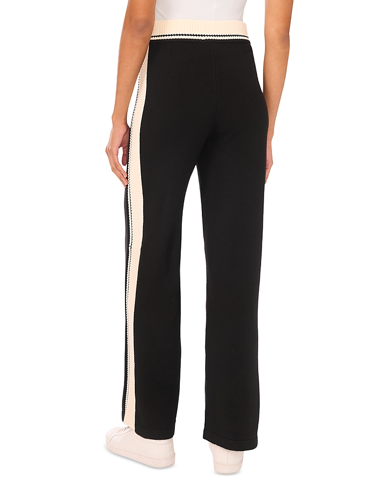 Vince Camuto Contrast Trim Track Pants In Black