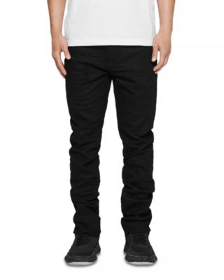 Slim Straight Jeans in Raw Black