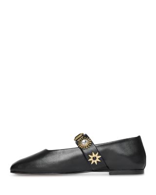 Women's Jasmine Embellished Leather Flats