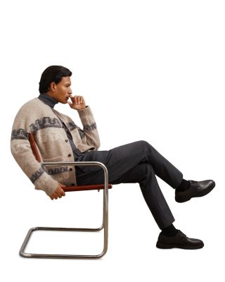 Fair Isle Detail Cardigan Sweater