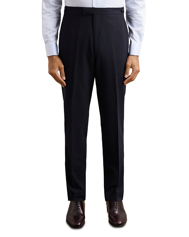 Reiss Textured Weave Slim Fit Pants In Black