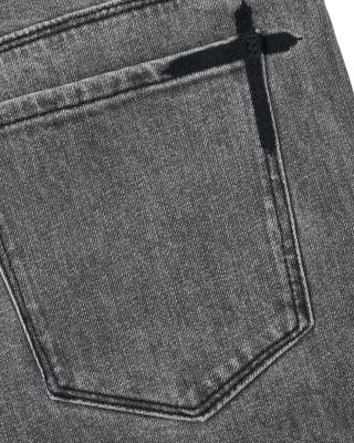 Skinny Fit Jeans in Clouded Mist Cross Patch