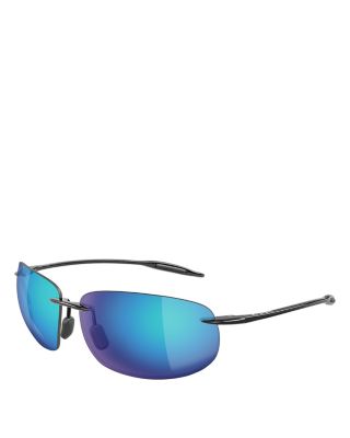 Breakwall Polarized Rectangular Sunglasses, 64mm