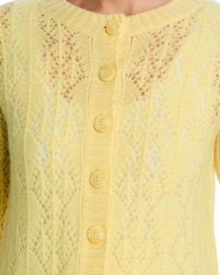 100% Cashmere Crewneck Cardigan Sweater - Exclusive