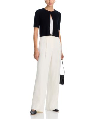 100% Cashmere Crewneck Shrug Sweater - Exclusive