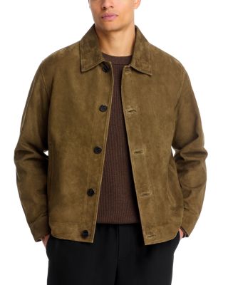 Theory Amos Leather Jacket In Brown