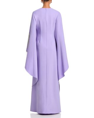 Long Sleeve Cape Gown