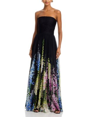 Silk Degrad&amp;eacute; Foxglove Chiffon Gown