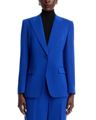 Peak Lapel Blazer & Gates Full Leg Pants