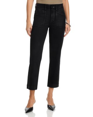 Quincy Mid Rise Ankle Jeans in Black Fog Luxe Coating
