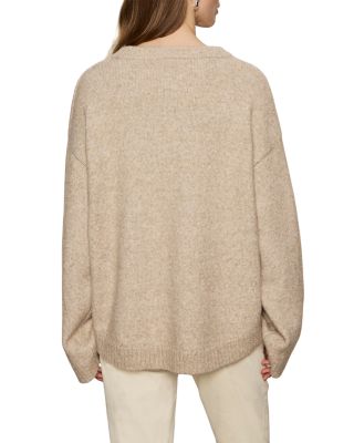 Go-To Crewneck Sweater with Removable Scarf