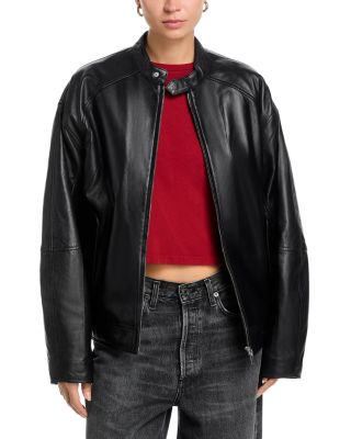 Domenico Leather Bomber Jacket