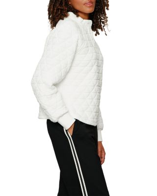 Quilted Button Popover Sweatshirt