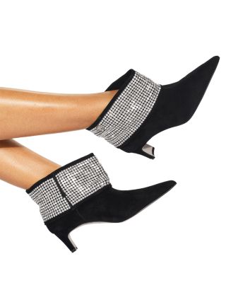 Women's Embellished Fold Over Booties
