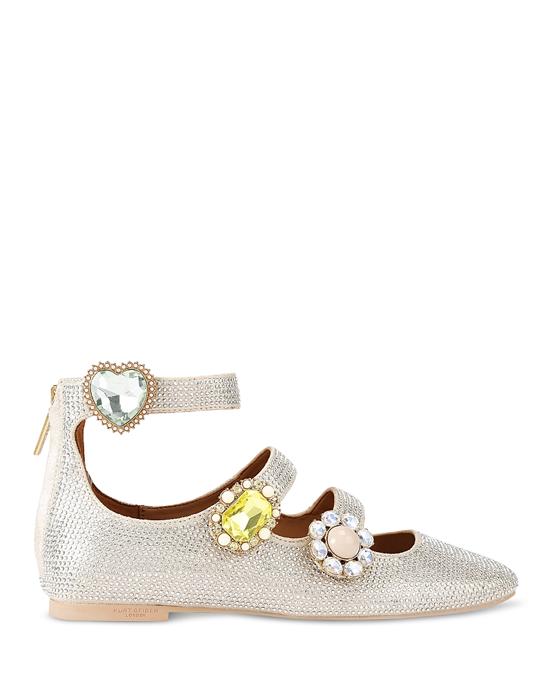 Kurt Geiger Women's Ornate Gladiator Ballet Flats In Silver