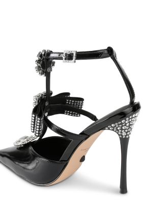 Women's Bow Pointed Gladiator Court Pumps