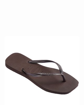 Women's Slim Square Toe Slip On Flip Flop Sandals