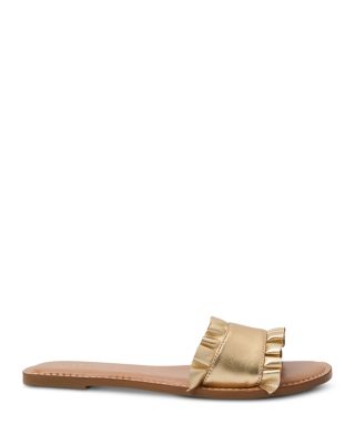 Women's Rozette Ruffle Slides