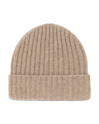Men's Ribbed Pure Cashmere Beanie