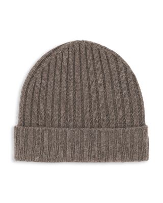 Men's Ribbed Pure Cashmere Beanie