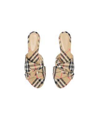 Women's Check Cabana Slides