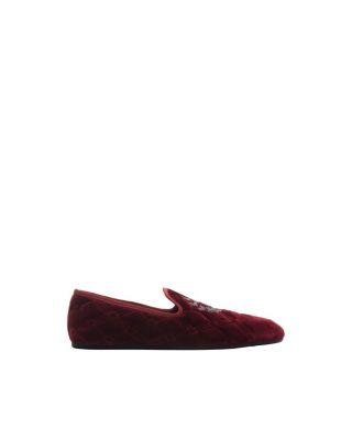 Men's Quilted Velvet Estate Slippers