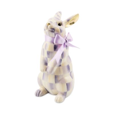 Violet Check Standing Bunny Figure