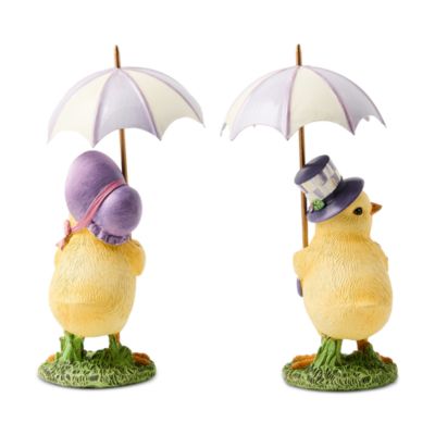 Pansy Party Umbrella Chicks Figures, Set of 2
