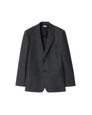 Check Wool Cashmere Tailored Jacket