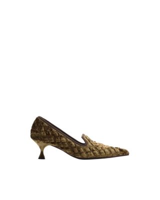 Women's Quilted Velvet Cameo Slippers