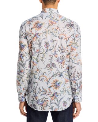 Floral Print Button Down Shirt