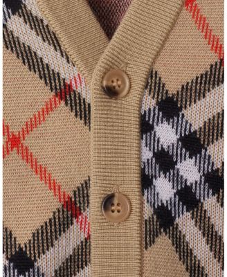  Check Wool Cardigan - Baby