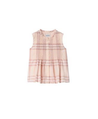 Girls' Check Cotton Poplin Top - Little Kid, Big Kid